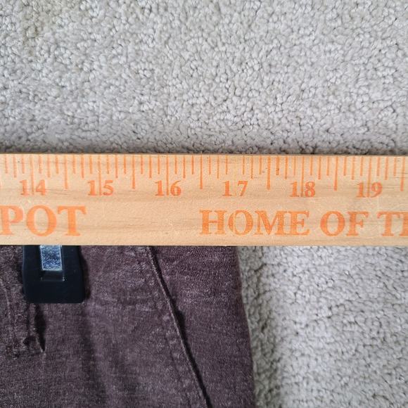 Weatherproof Pants Women 8 Brown Linen Blend Cargo Convertible Outdoor Roll Cuff - Picture 6 of 11